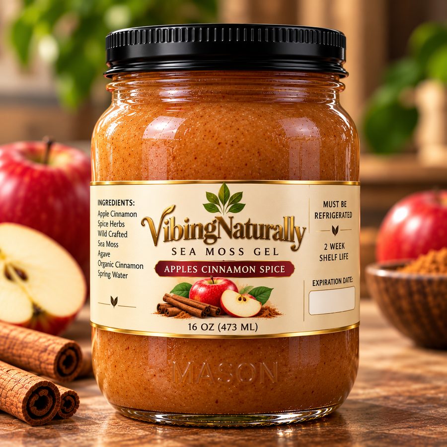 Apple Cinnamon Spice sea moss gel jar